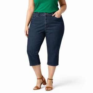 Riders by Lee Midrise Capri Jeans Pants Dark Wash Women 14 Casual Minimalist XL‎